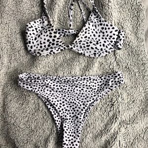 black and white swimsuit set from SHEIN